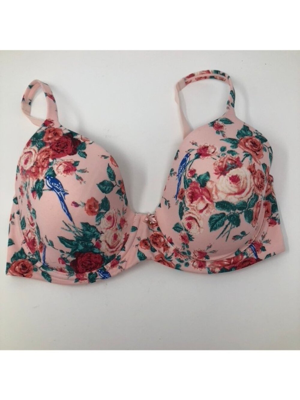 Soma Embraceable Full Coverage Bra Size 34DDD Pink Floral